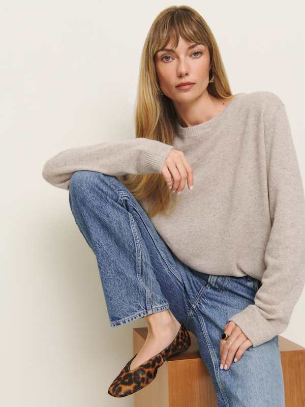 Cashmere Boyfriend Sweater - Barley